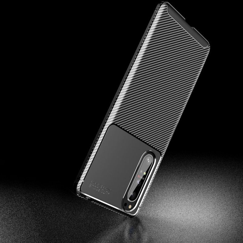 Κάλυμμα Sony Xperia 1 II Μαύρο Σωλήνας Από Ανθρακονήματα