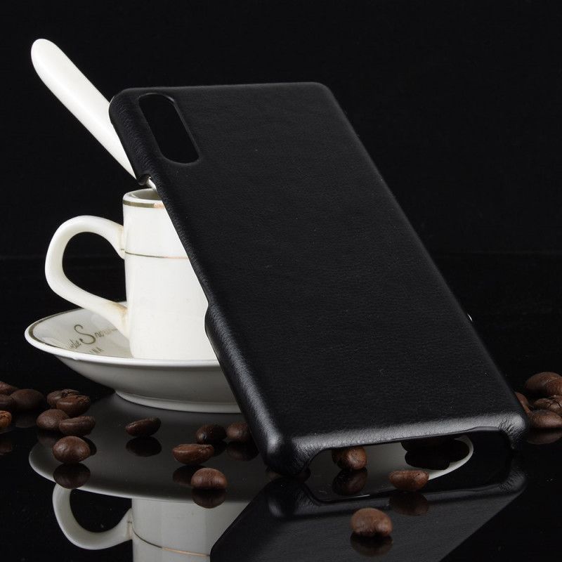 Κάλυμμα Sony Xperia L4 Μαύρο Εφέ Δέρματος Λίτσι