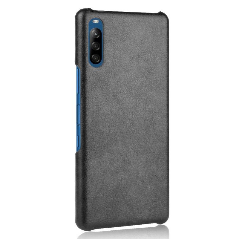 Κάλυμμα Sony Xperia L4 Μαύρο Εφέ Δέρματος Λίτσι