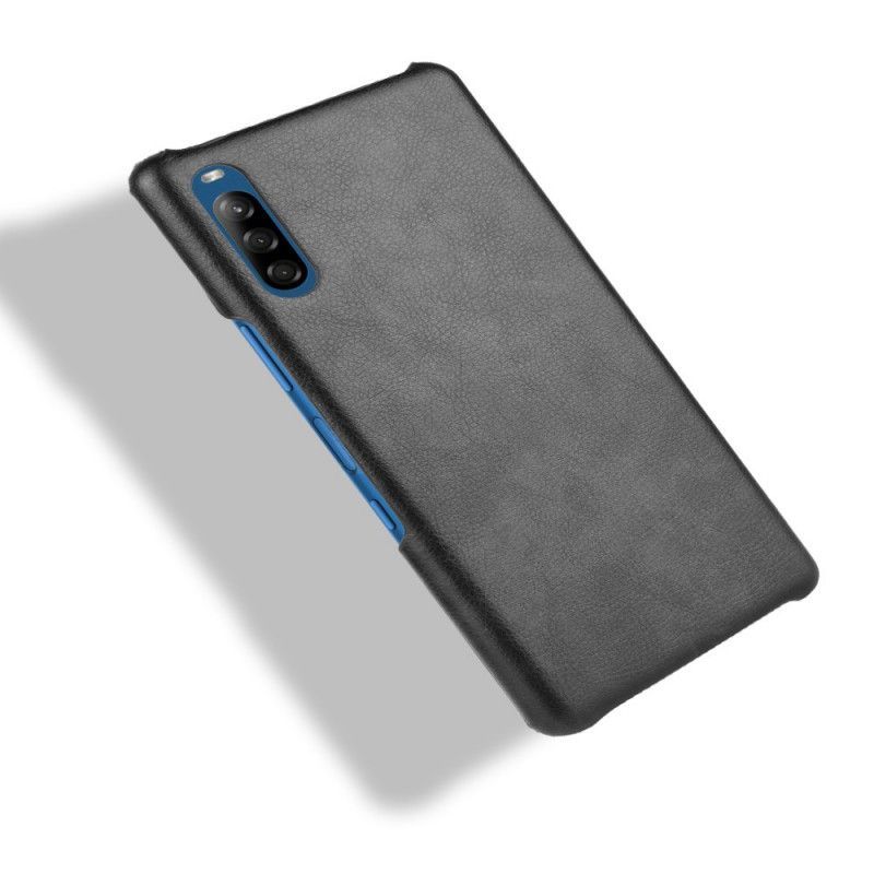 Κάλυμμα Sony Xperia L4 Μαύρο Εφέ Δέρματος Λίτσι