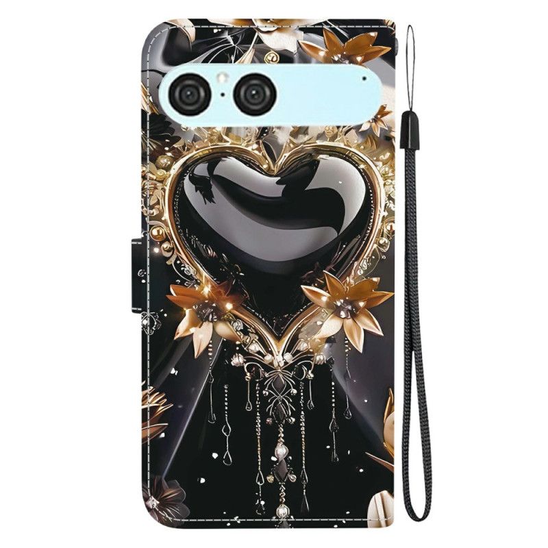 Θηκη Κινητου Sony Xperia 10 Vii Θήκες Κινητών Μαύρη Και Χρυσή Καρδιά