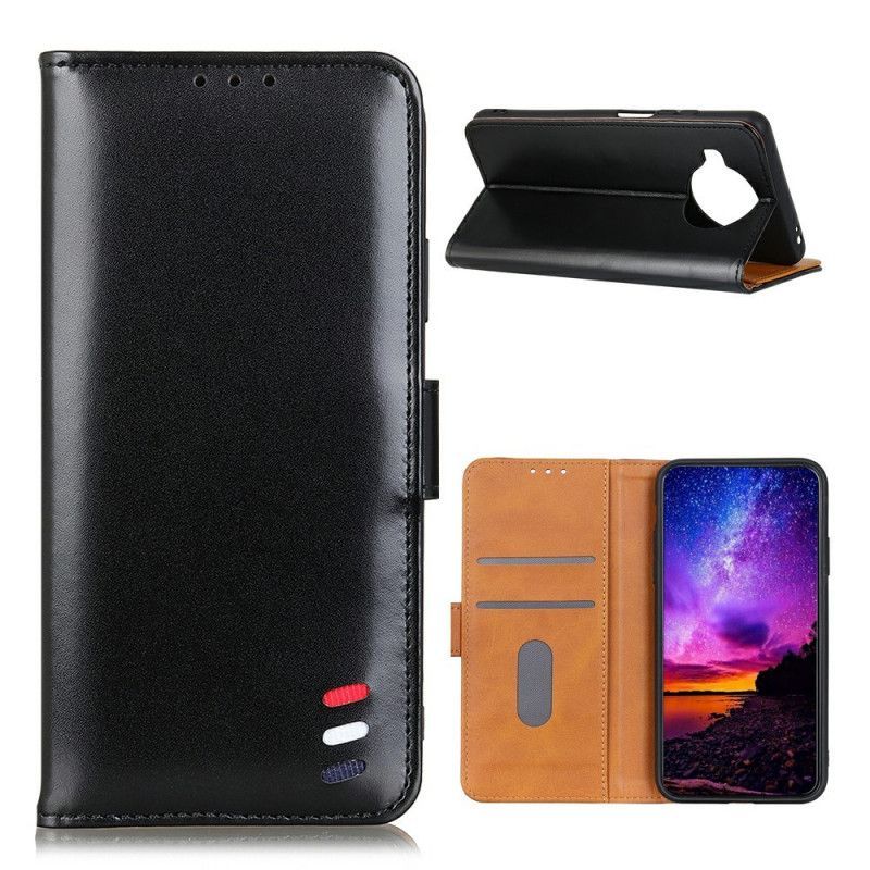 δερματινη Κάλυμμα Για Xiaomi Mi 10T Lite 5G / Redmi Note 9 Pro 5G Μαύρο Τρίχρωμο Δερμάτινο Εφέ