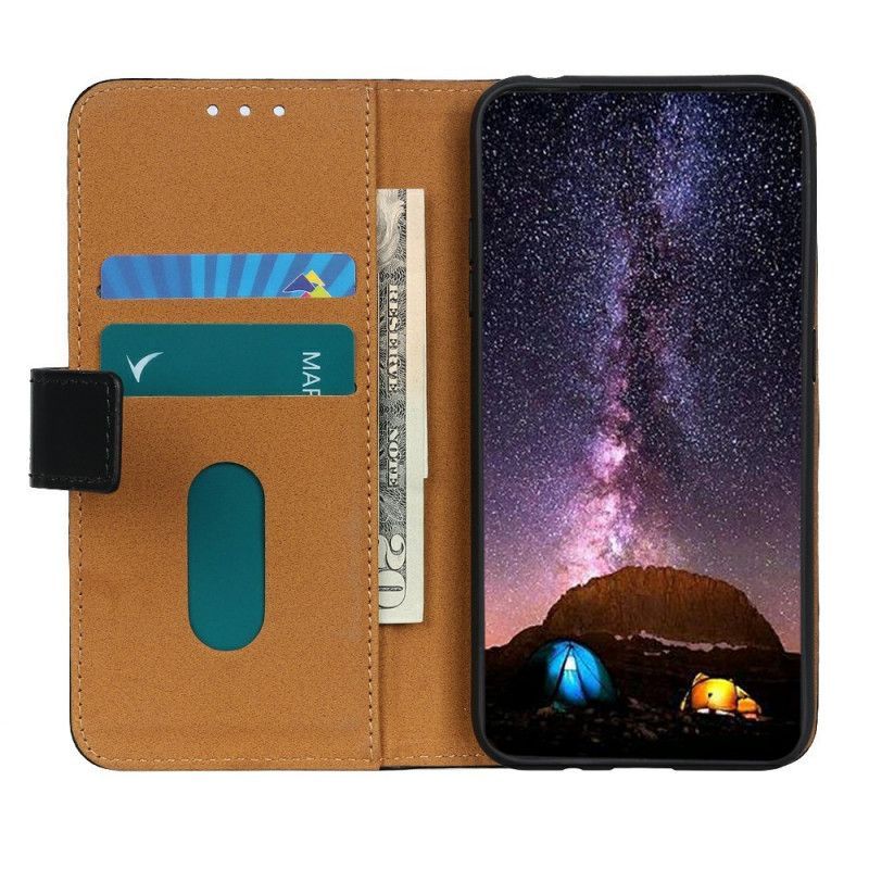 δερματινη Κάλυμμα Για Xiaomi Mi 10T Lite 5G / Redmi Note 9 Pro 5G Μαύρο Τρίχρωμο Δερμάτινο Εφέ