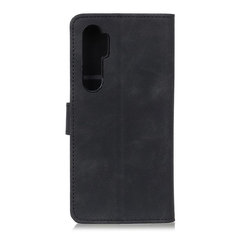 δερματινη Κάλυμμα Για Xiaomi Mi Note 10 Lite Μαύρο Ματ Vintage Δερμάτινο Εφέ Khazneh