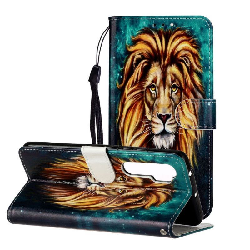 δερματινη Κάλυμμα Για Xiaomi Mi Note 10 Lite Τρίχες Λιονταριού