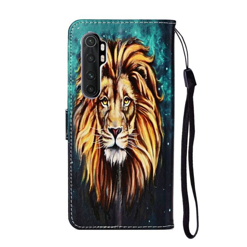 δερματινη Κάλυμμα Για Xiaomi Mi Note 10 Lite Τρίχες Λιονταριού