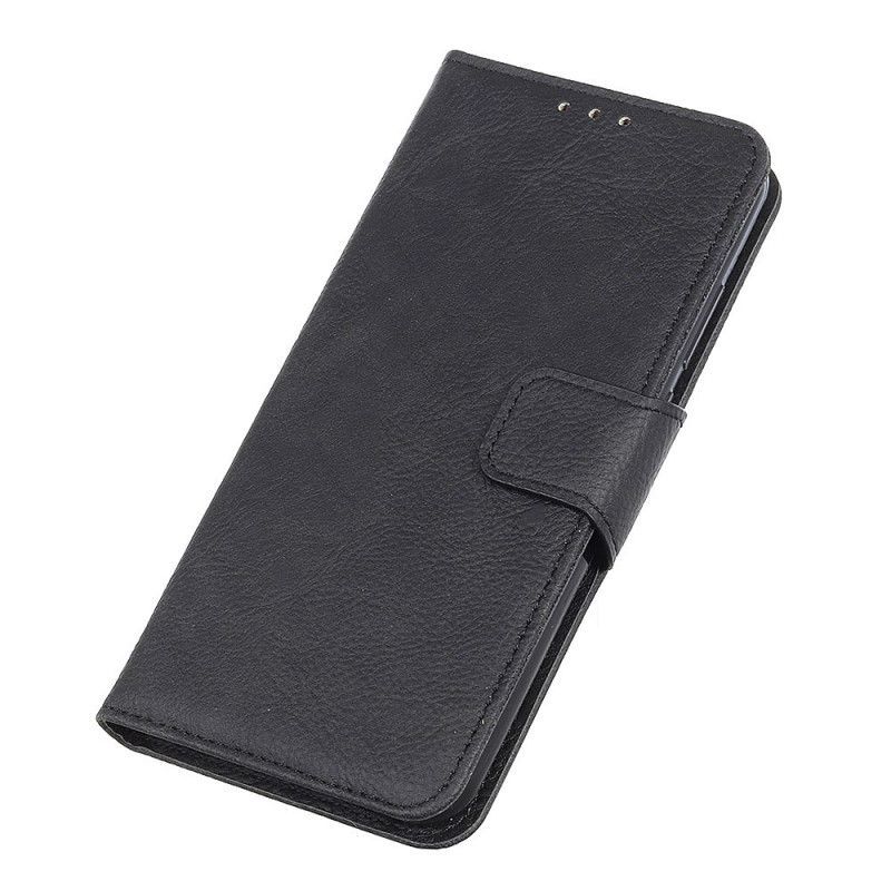 δερματινη Κάλυμμα Για Xiaomi Redmi 9A Μαύρο Υφή Λίτσι Περισσότερο