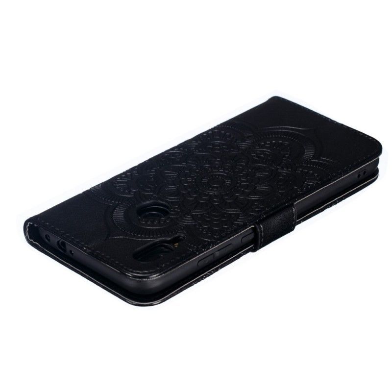 δερματινη Κάλυμμα Για Xiaomi Redmi Note 7 Μαύρο Ολόκληρη Μάνταλα