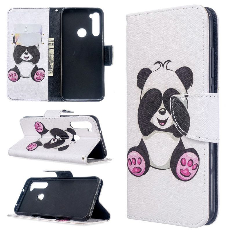 δερματινη Κάλυμμα Για Xiaomi Redmi Note 8T Διασκεδαστικό Panda
