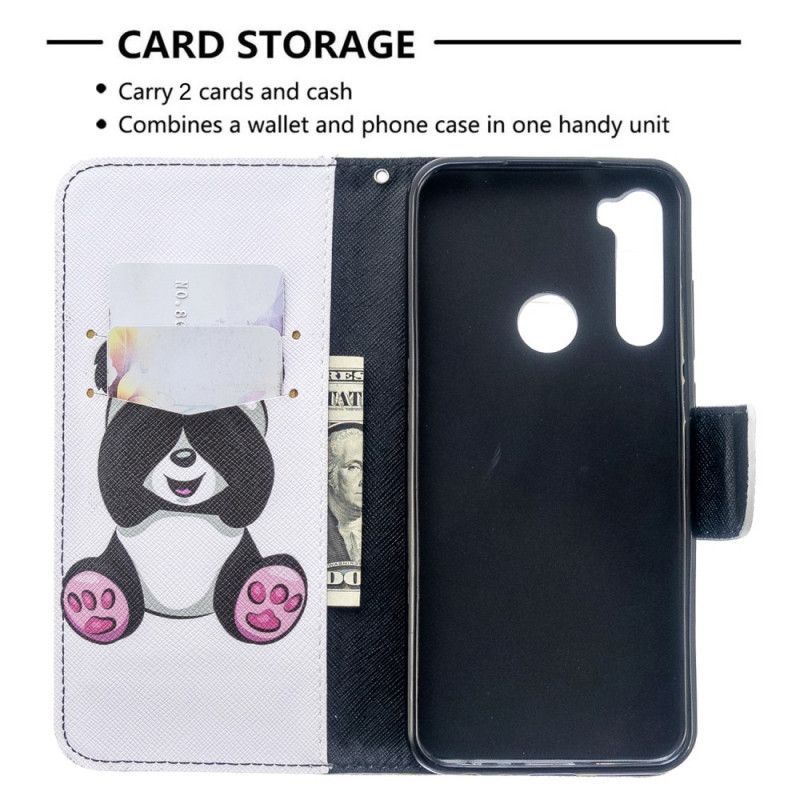 δερματινη Κάλυμμα Για Xiaomi Redmi Note 8T Διασκεδαστικό Panda