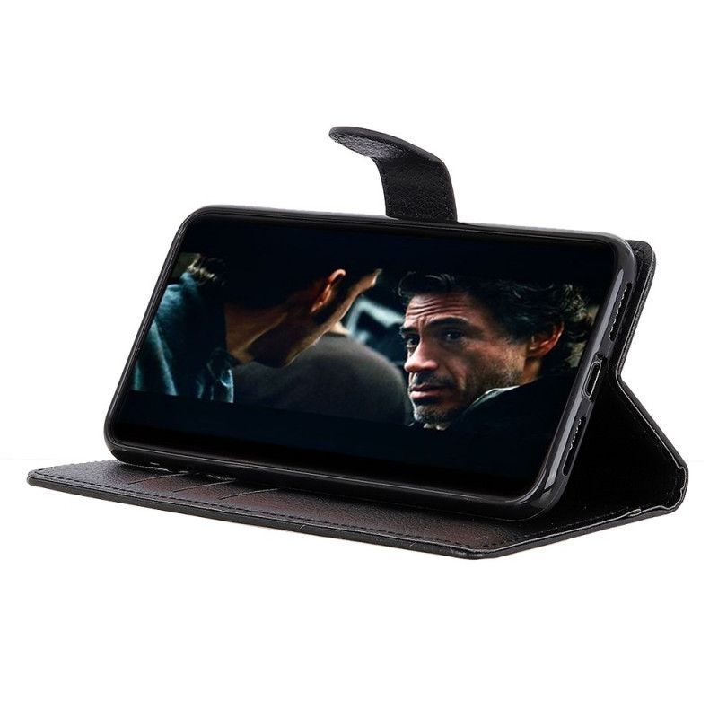 δερματινη Κάλυμμα Xiaomi Mi 10 / 10 Pro Μαύρο Ψεύτικο Δέρμα Λίτσι Πρωτότυπος