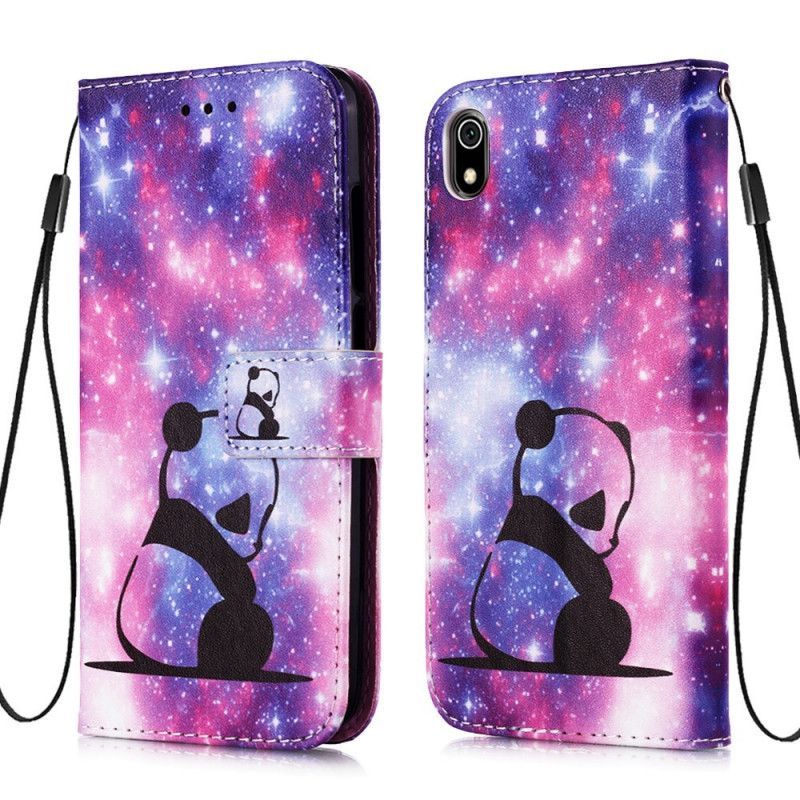 δερματινη Κάλυμμα Xiaomi Redmi 7A Ροζ Στρινγκ Panda Daydreams Πρωτότυπος