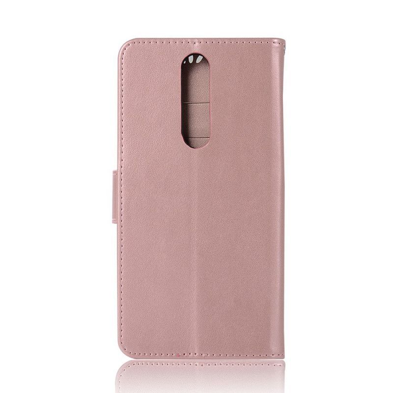δερματινη Κάλυμμα Xiaomi Redmi 8 Ροζ Χρυσός Δερμάτινο Εφέ Πιάνει Όνειρα Κουκουβάγιας Πρωτότυπος