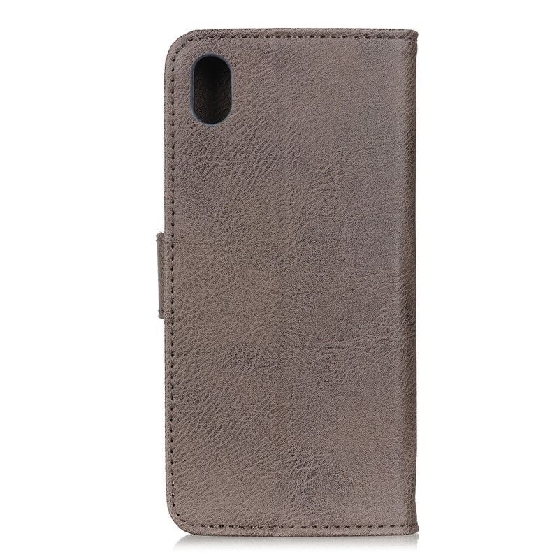 δερματινη Κάλυμμα Xiaomi Redmi 9A Μαύρο Απομίμηση Δέρματος Khazneh