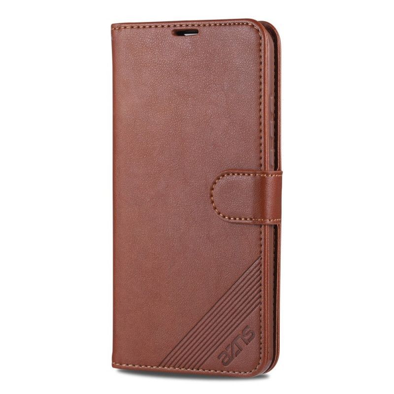 δερματινη Κάλυμμα Xiaomi Redmi 9A Μαύρο Azns Faux Leather Πρωτότυπος