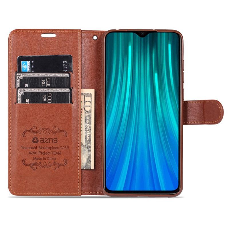 δερματινη Κάλυμμα Xiaomi Redmi 9A Μαύρο Azns Faux Leather Πρωτότυπος