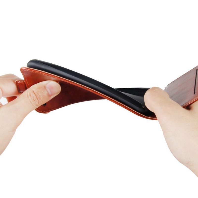 δερματινη Κάλυμμα Xiaomi Redmi 9C Μαύρο Αναδιπλούμενο Δερμάτινο Εφέ