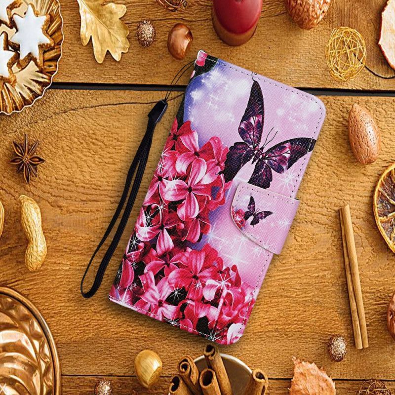 δερματινη Κάλυμμα Xiaomi Redmi 9C Πεταλούδες Στο Μαγικό Κήπο σιλικόνης