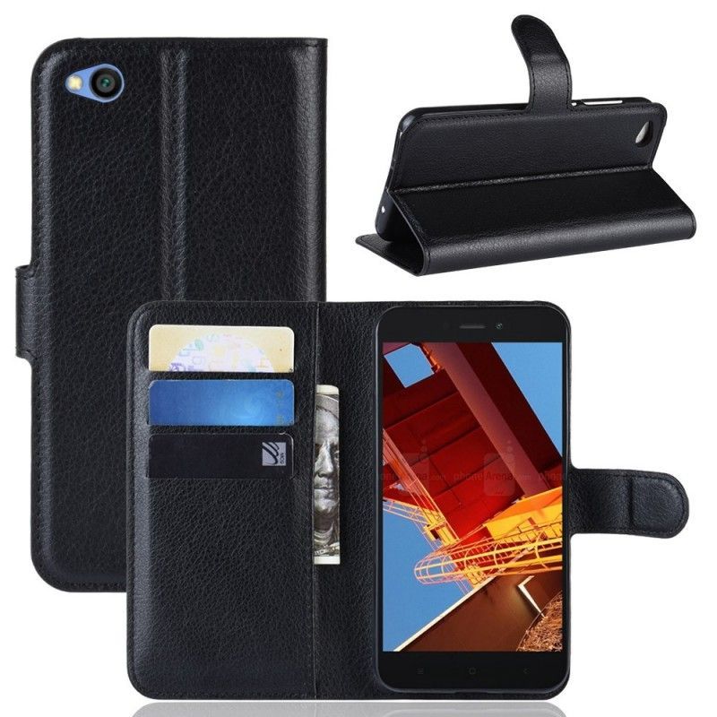 δερματινη Κάλυμμα Xiaomi Redmi Go Μαύρο Κλασικό Πρωτότυπος