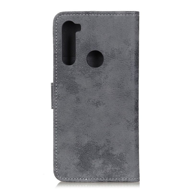 δερματινη Κάλυμμα Xiaomi Redmi Note 8 Μπεζ Vintage Faux Δέρμα