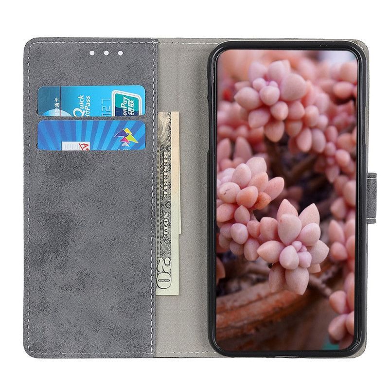 δερματινη Κάλυμμα Xiaomi Redmi Note 8 Μπεζ Vintage Faux Δέρμα