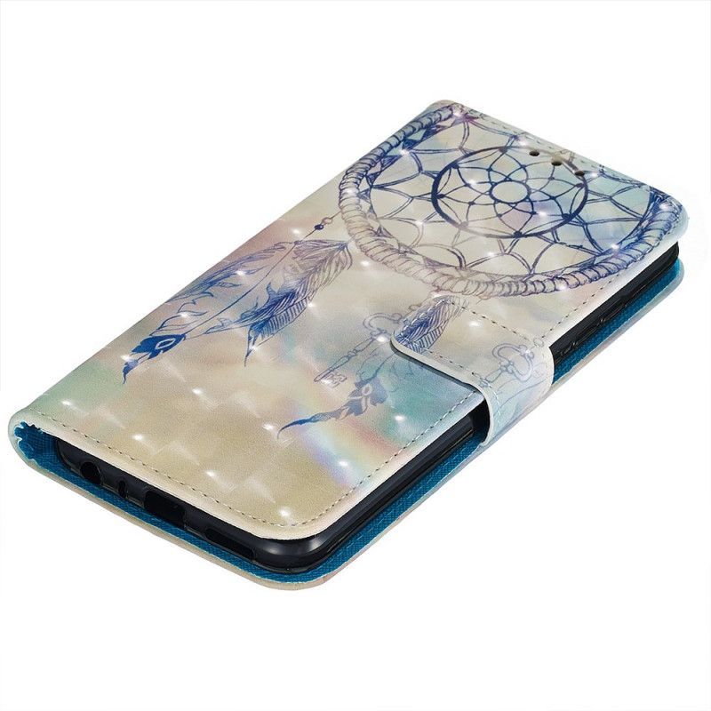 δερματινη Κάλυμμα Xiaomi Redmi Note 8T Μπεζ Ονειροπαγίδα Ακουαρέλας