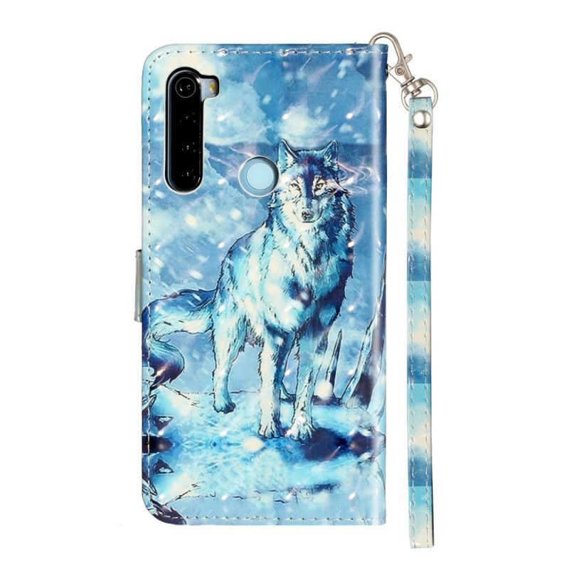 δερματινη Κάλυμμα Xiaomi Redmi Note 8T Στίγματα Λουριού Φωτός Λύκου