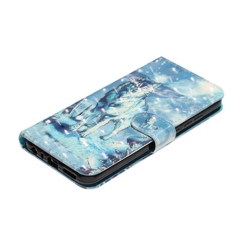 δερματινη Κάλυμμα Xiaomi Redmi Note 8T Στίγματα Λουριού Φωτός Λύκου