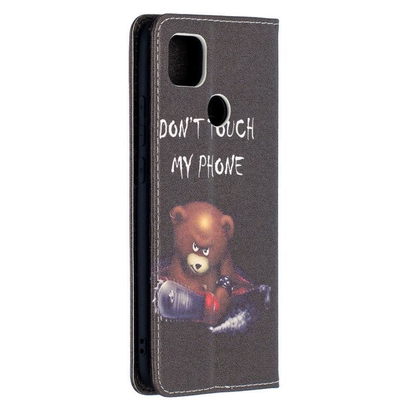 δερματινη θηκη Για Xiaomi Redmi 9C Επικίνδυνη Αρκούδα
