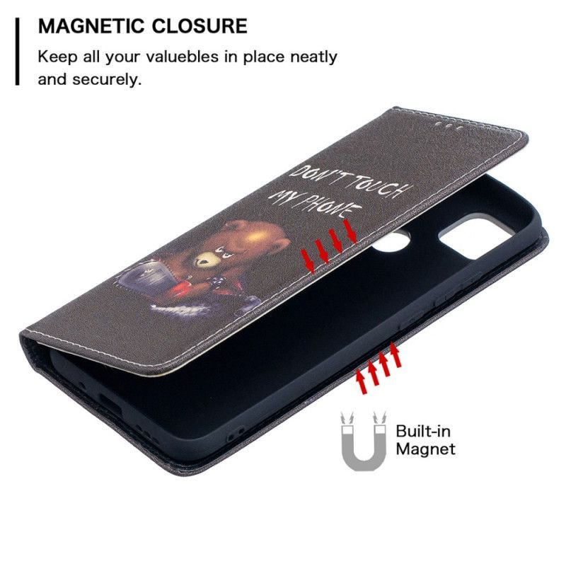 δερματινη θηκη Για Xiaomi Redmi 9C Επικίνδυνη Αρκούδα