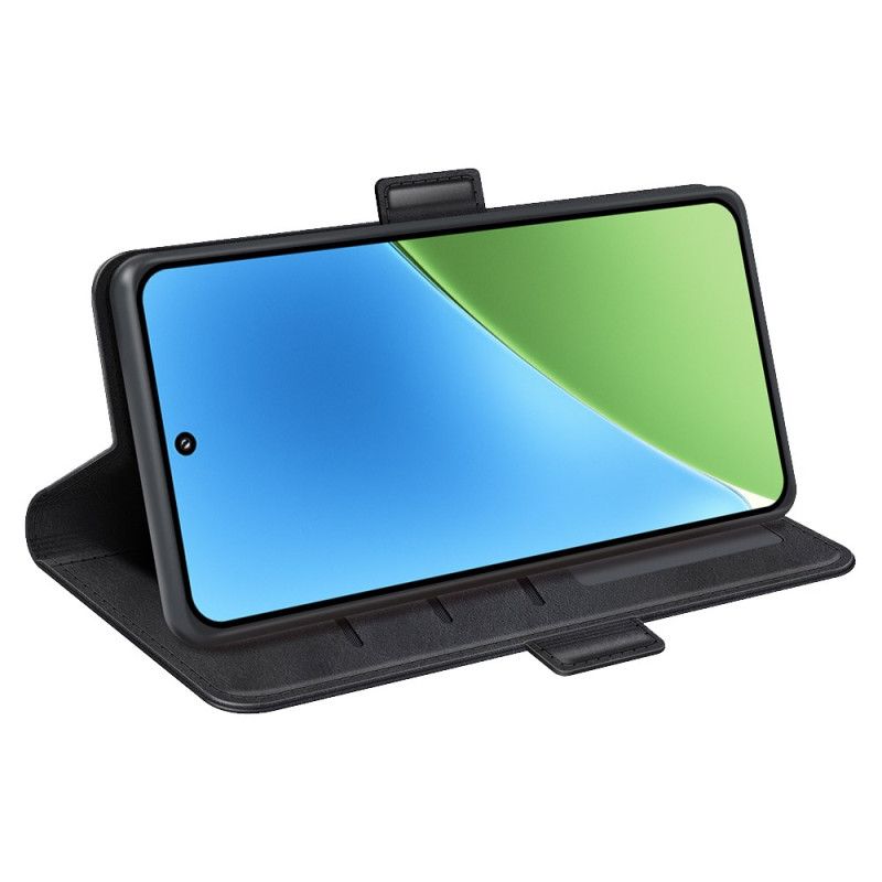 Δερματινη Θηκη Xiaomi 15 Διπλό Κούμπωμα Σιλικόνης