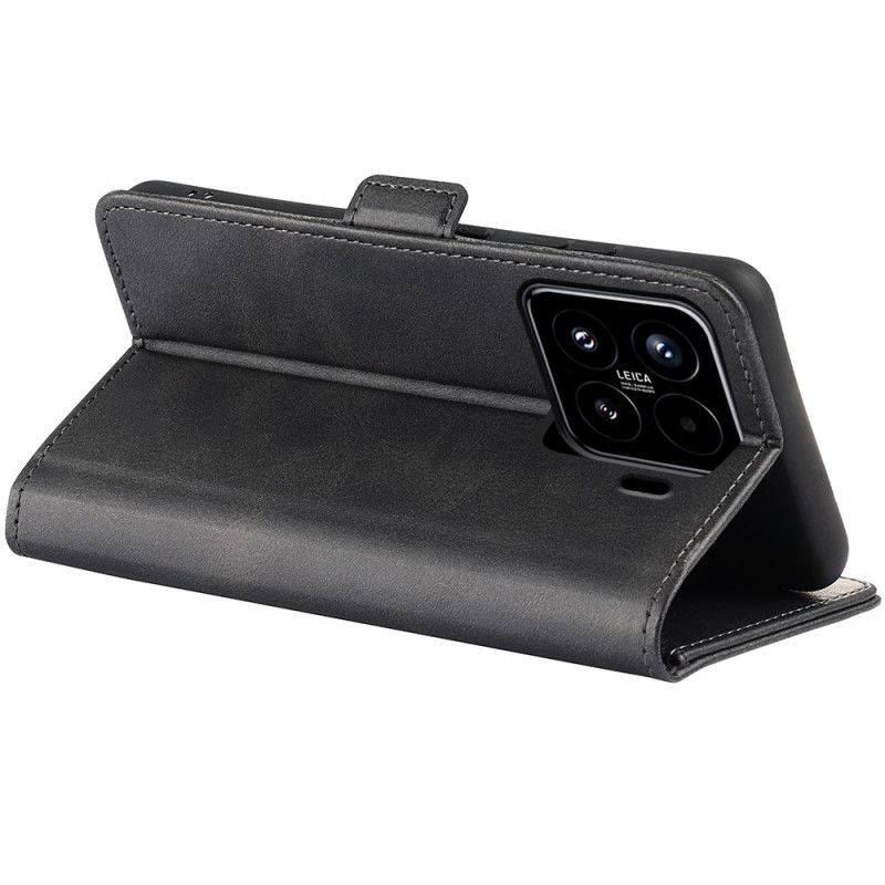 Δερματινη Θηκη Xiaomi 15 Διπλό Κούμπωμα Σιλικόνης