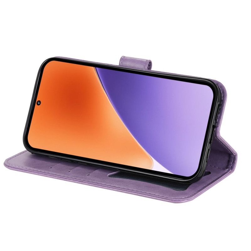 Δερματινη Θηκη Xiaomi 15 Εκτύπωση Μάνταλα