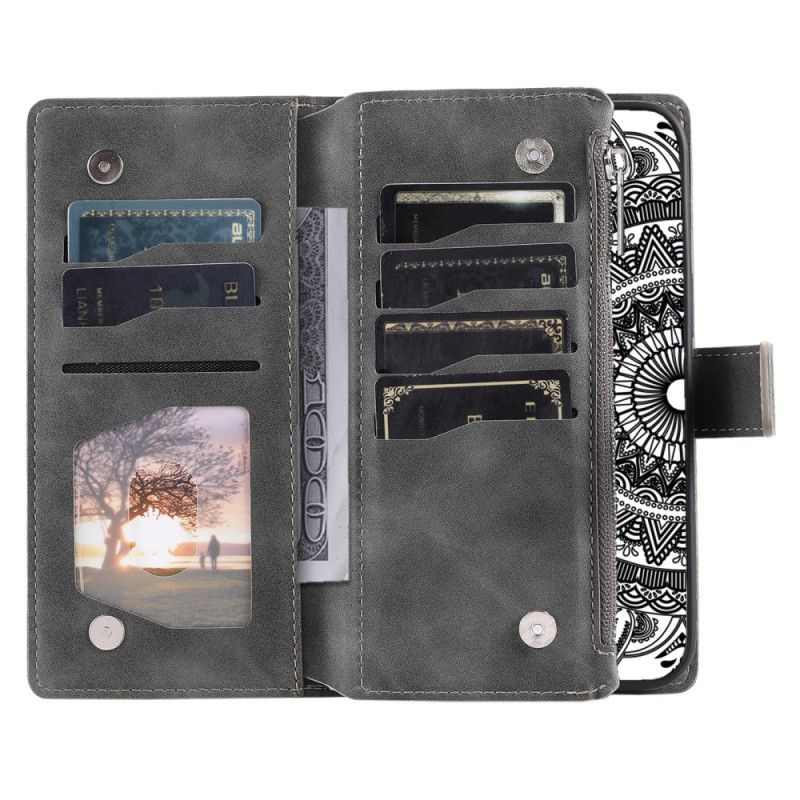 Δερματινη Θηκη Xiaomi 15 Πορτοφόλι Με Εφέ Σουέτ Mandala