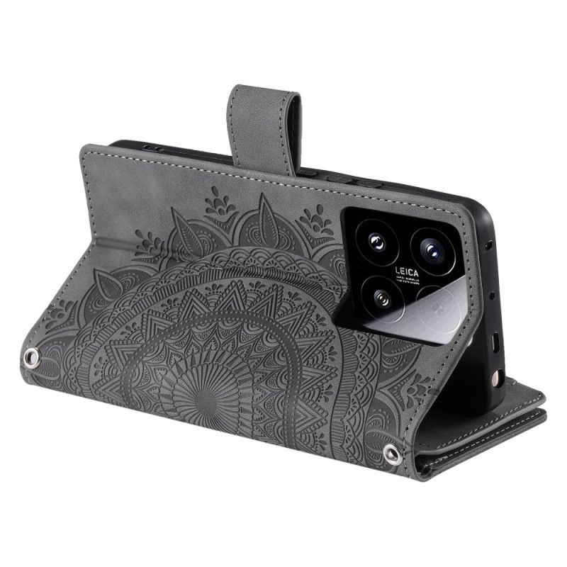 Δερματινη Θηκη Xiaomi 15 Πορτοφόλι Με Εφέ Σουέτ Mandala