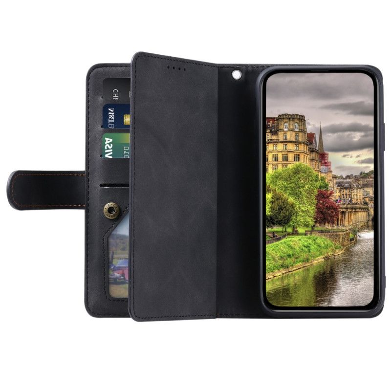 Δερματινη Θηκη Xiaomi 15 Πορτοφόλι Με Φερμουάρ Σιλικόνης