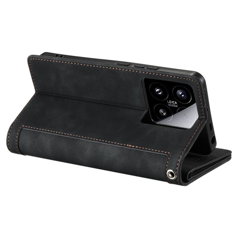 Δερματινη Θηκη Xiaomi 15 Πορτοφόλι Με Φερμουάρ Σιλικόνης