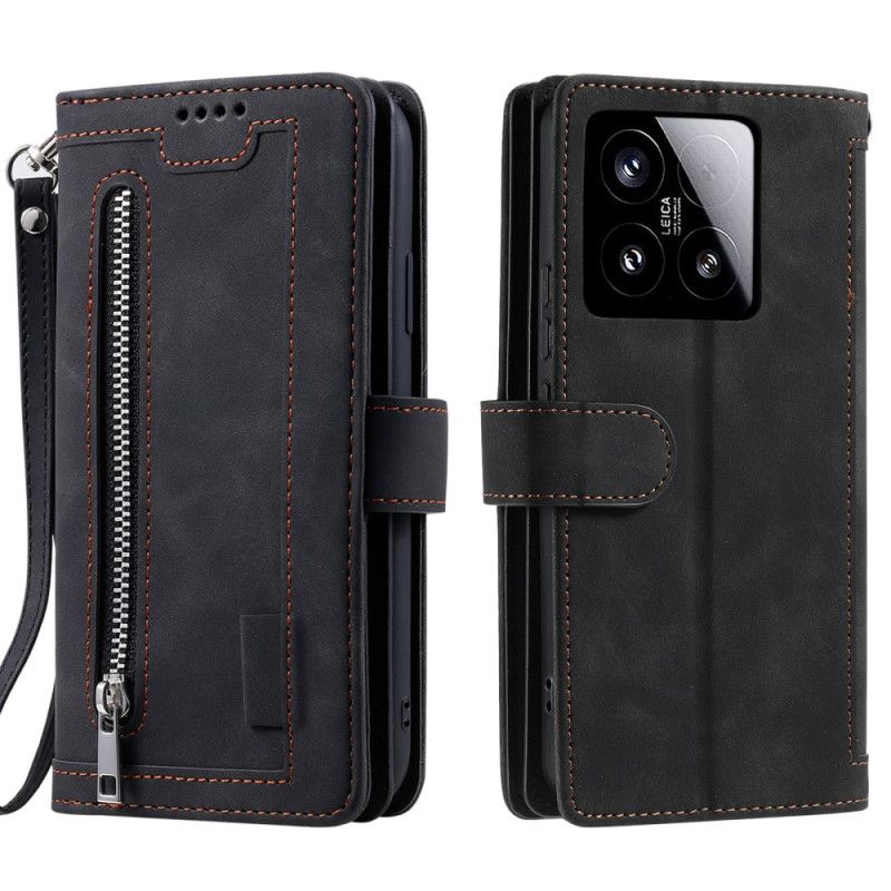 Δερματινη Θηκη Xiaomi 15 Πορτοφόλι Με Φερμουάρ Σιλικόνης