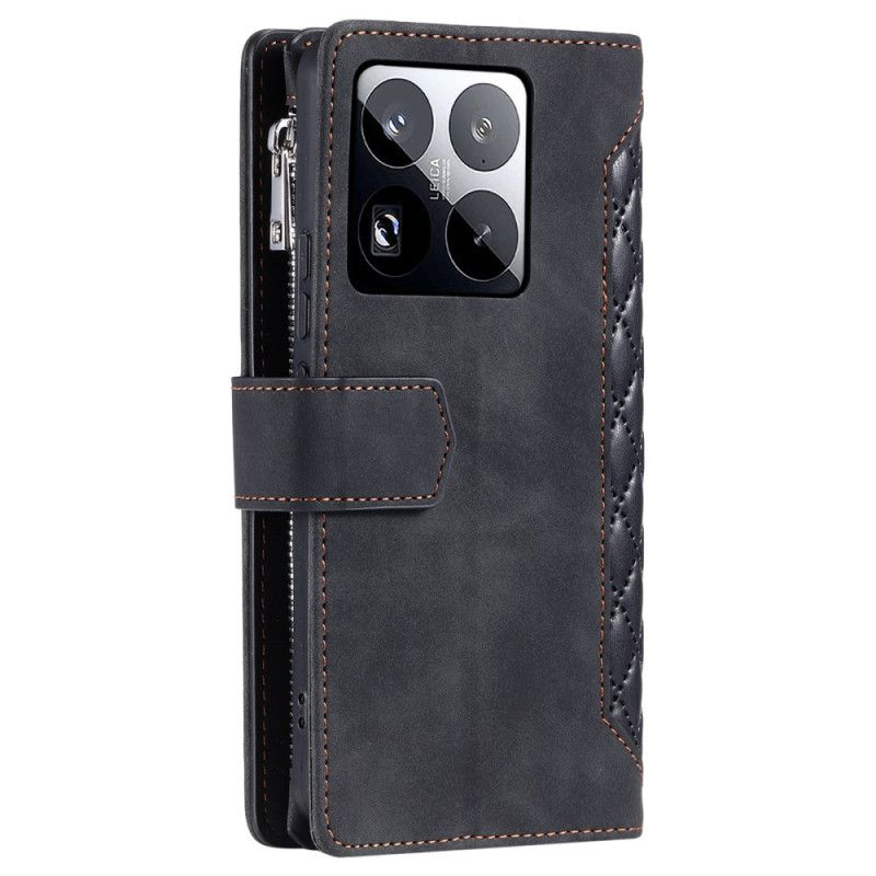 Δερματινη Θηκη Xiaomi 15 Pro Πολυλειτουργικό Καπιτονέ Πορτοφόλι