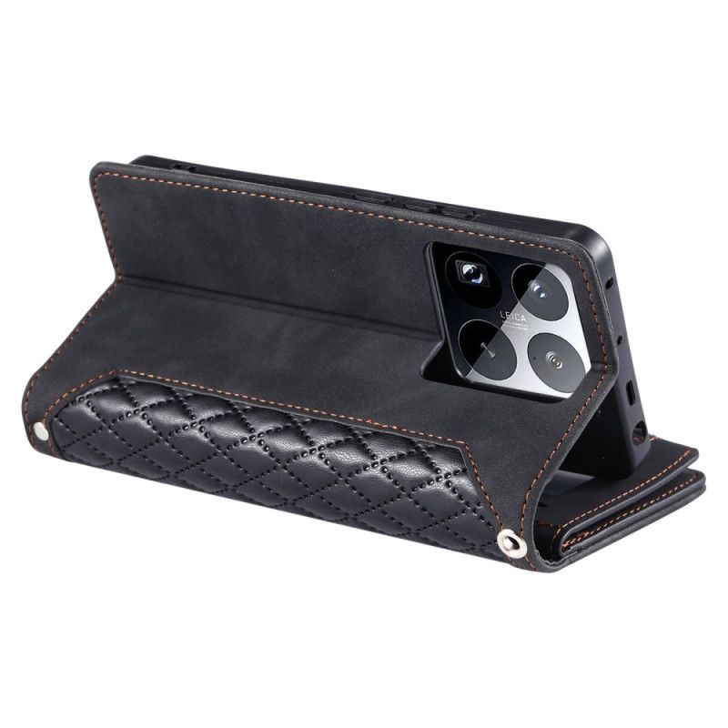 Δερματινη Θηκη Xiaomi 15 Pro Πολυλειτουργικό Καπιτονέ Πορτοφόλι