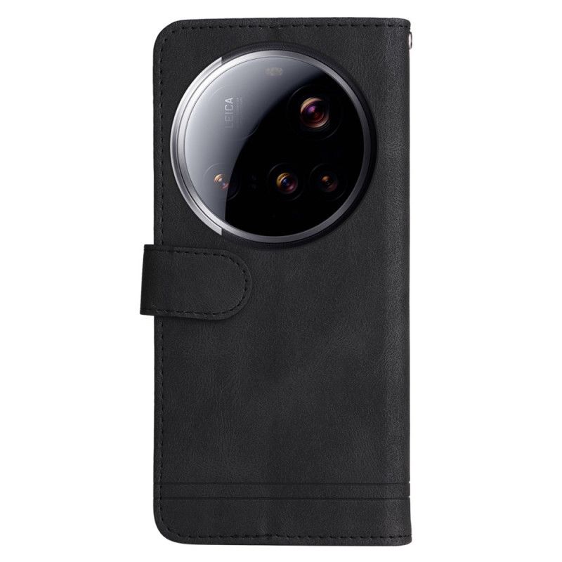 Δερματινη Θηκη Xiaomi 15 Ultra Διακοσμητικό Πριτσίνι Σιλικόνης