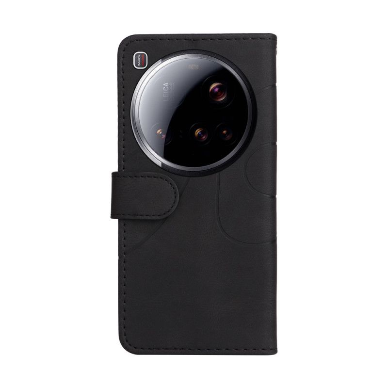 Δερματινη Θηκη Xiaomi 15 Ultra Δίχρωμες Κυματιστές Γραμμές Σιλικόνης