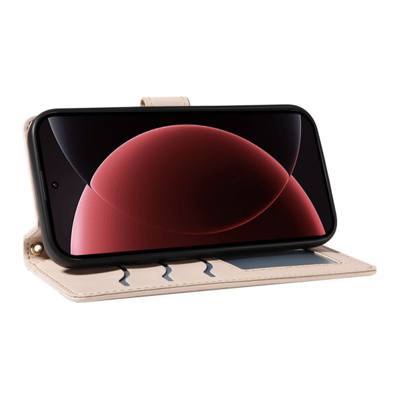 Δερματινη Θηκη Xiaomi 15 Ultra Επενδυμένο Με Λουράκι Και Λουράκι Ώμου