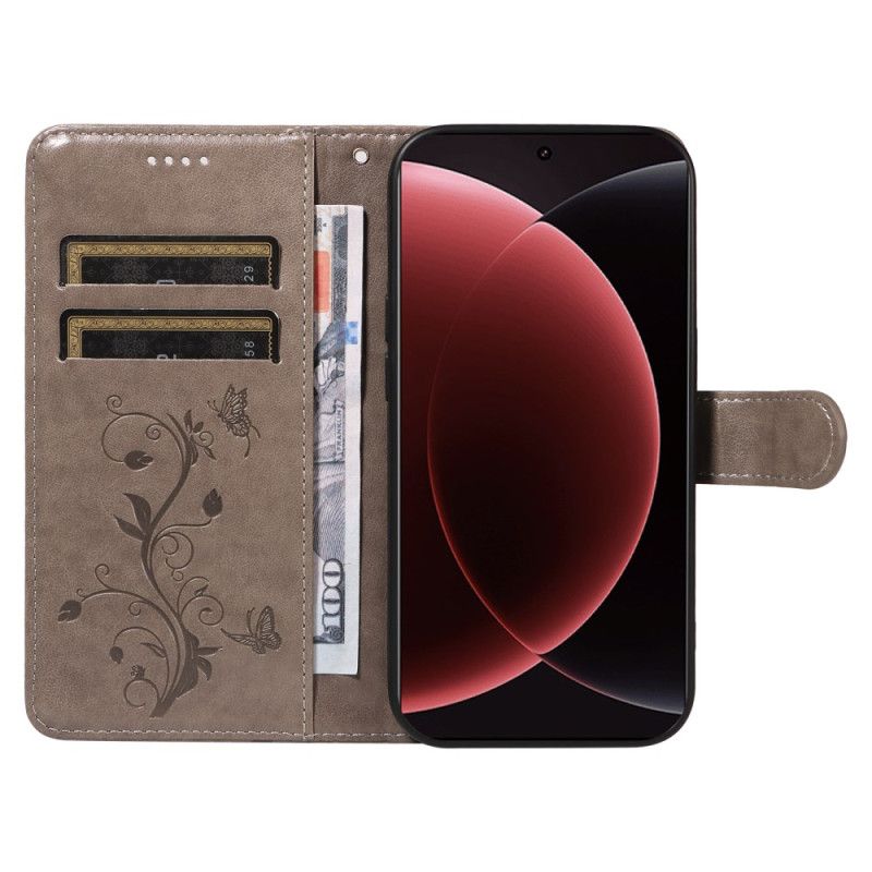 Δερματινη Θηκη Xiaomi 15 Ultra Λουλουδάτο Σχέδιο