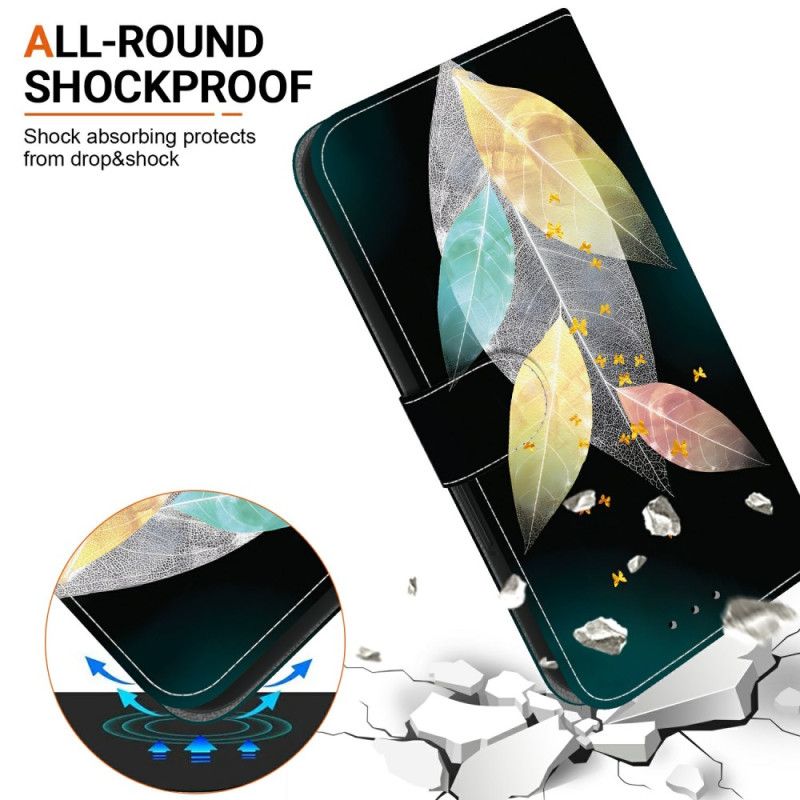 Δερματινη Θηκη Xiaomi 15 Ultra Πολύχρωμα Φύλλα Σιλικόνης