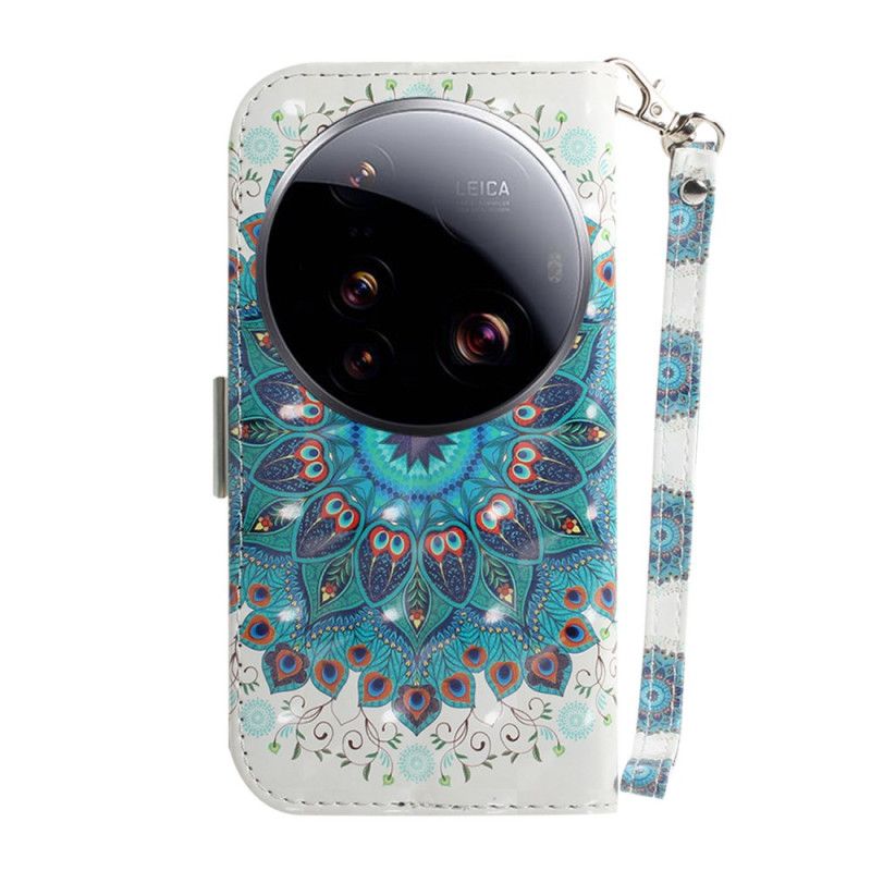 Δερματινη Θηκη Xiaomi 15 Ultra Πράσινο Μάνταλα Με Κορδόνι