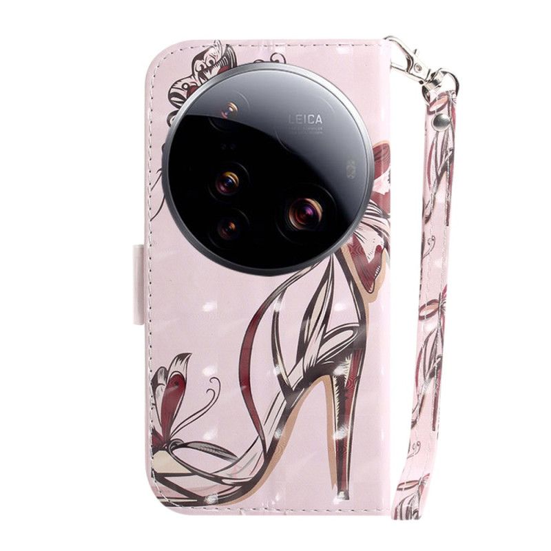 Δερματινη Θηκη Xiaomi 15 Ultra Ψηλοτάκουνα Με Κορδόνι