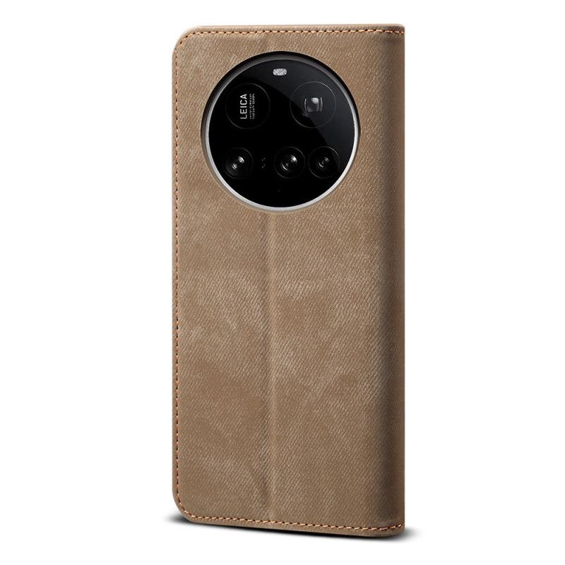 Δερματινη Θηκη Xiaomi 15 Ultra Ύφασμα Τζιν Σιλικόνης