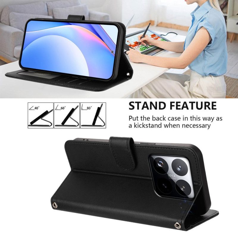 Δερματινη Θηκη Xiaomi 15t Απλό Σχέδιο Προστασίας Rfid Σιλικόνης