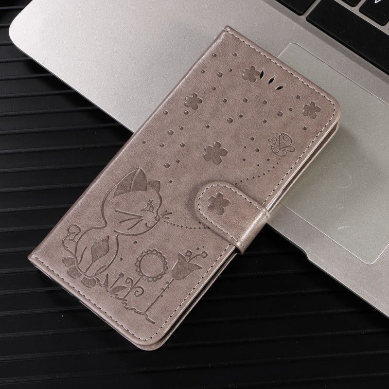 Δερματινη Θηκη Xiaomi 15t Γάτα Και Μέλισσα